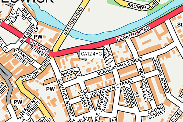 CA12 4HG map - OS OpenMap – Local (Ordnance Survey)