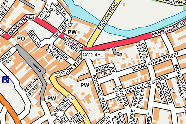 CA12 4HL map - OS OpenMap – Local (Ordnance Survey)