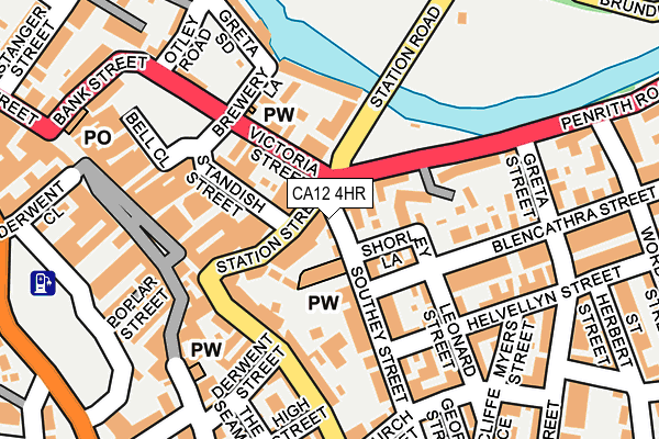 CA12 4HR map - OS OpenMap – Local (Ordnance Survey)