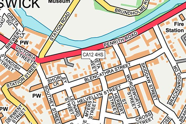 CA12 4HS map - OS OpenMap – Local (Ordnance Survey)