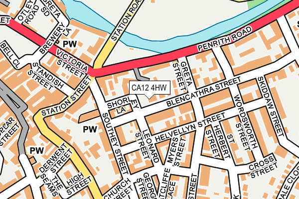 CA12 4HW map - OS OpenMap – Local (Ordnance Survey)