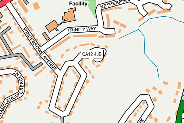 CA12 4JB map - OS OpenMap – Local (Ordnance Survey)