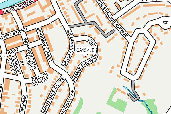 CA12 4JE map - OS OpenMap – Local (Ordnance Survey)
