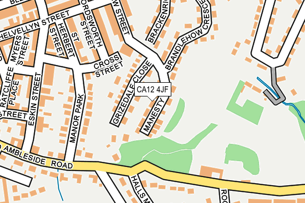 CA12 4JF map - OS OpenMap – Local (Ordnance Survey)