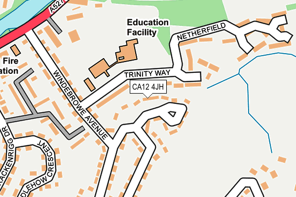 CA12 4JH map - OS OpenMap – Local (Ordnance Survey)