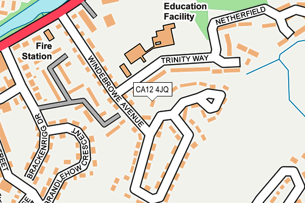 CA12 4JQ map - OS OpenMap – Local (Ordnance Survey)