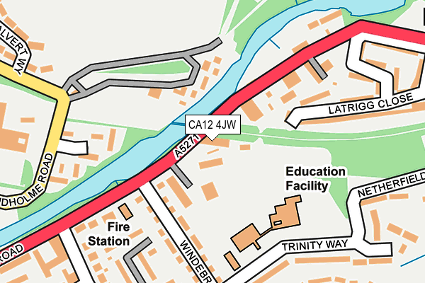 CA12 4JW map - OS OpenMap – Local (Ordnance Survey)