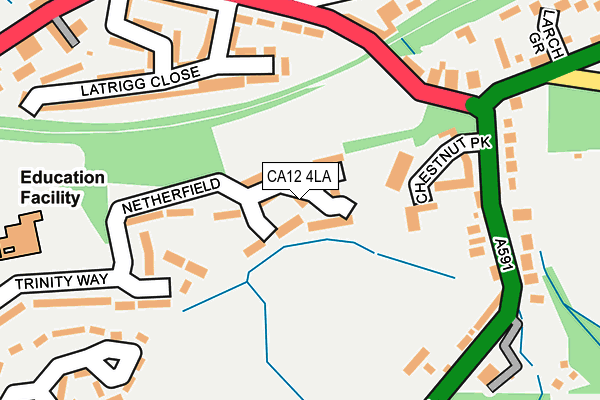 CA12 4LA map - OS OpenMap – Local (Ordnance Survey)