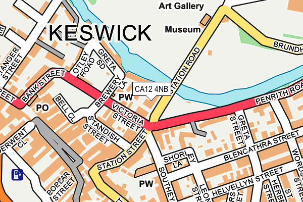 CA12 4NB map - OS OpenMap – Local (Ordnance Survey)