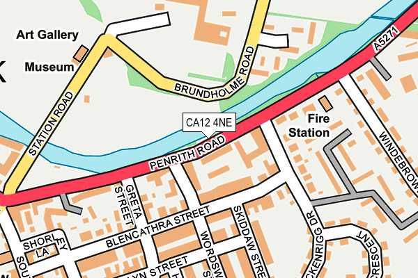 CA12 4NE map - OS OpenMap – Local (Ordnance Survey)