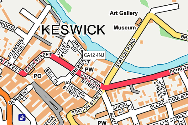 CA12 4NJ map - OS OpenMap – Local (Ordnance Survey)