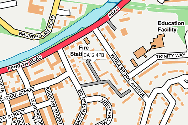 CA12 4PB map - OS OpenMap – Local (Ordnance Survey)