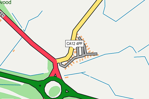 CA12 4PF map - OS OpenMap – Local (Ordnance Survey)