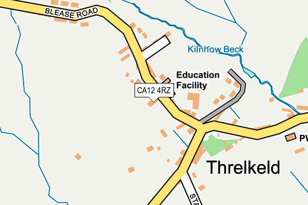 CA12 4RZ map - OS OpenMap – Local (Ordnance Survey)