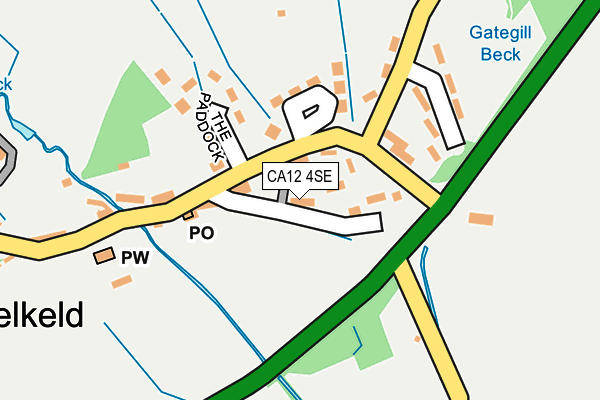 CA12 4SE map - OS OpenMap – Local (Ordnance Survey)