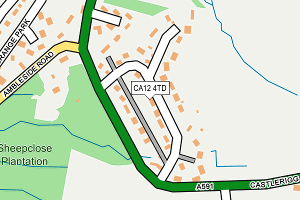 CA12 4TD map - OS OpenMap – Local (Ordnance Survey)