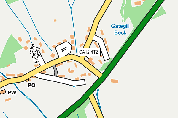 CA12 4TZ map - OS OpenMap – Local (Ordnance Survey)