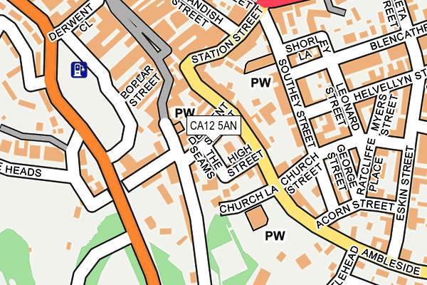 CA12 5AN map - OS OpenMap – Local (Ordnance Survey)