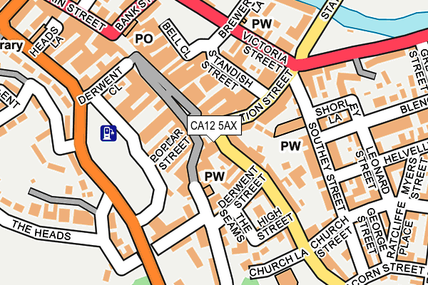 CA12 5AX map - OS OpenMap – Local (Ordnance Survey)