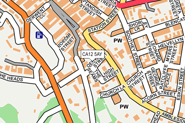 CA12 5AY map - OS OpenMap – Local (Ordnance Survey)