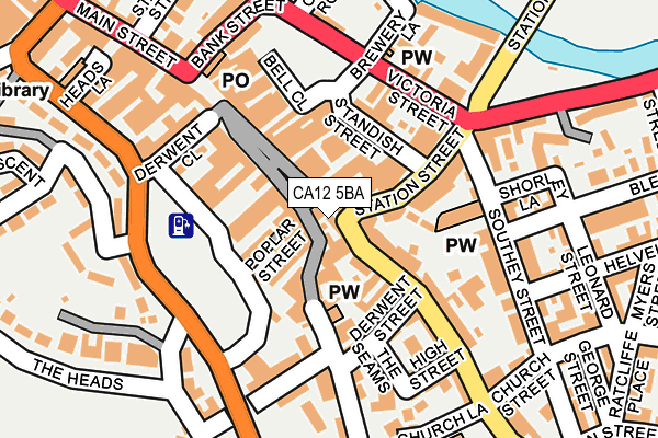 CA12 5BA map - OS OpenMap – Local (Ordnance Survey)