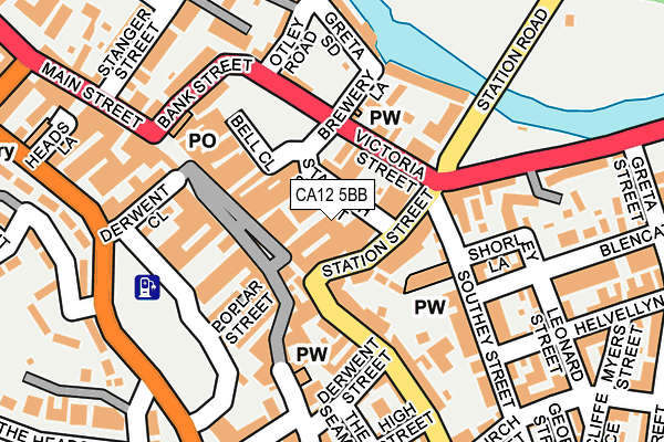 CA12 5BB map - OS OpenMap – Local (Ordnance Survey)