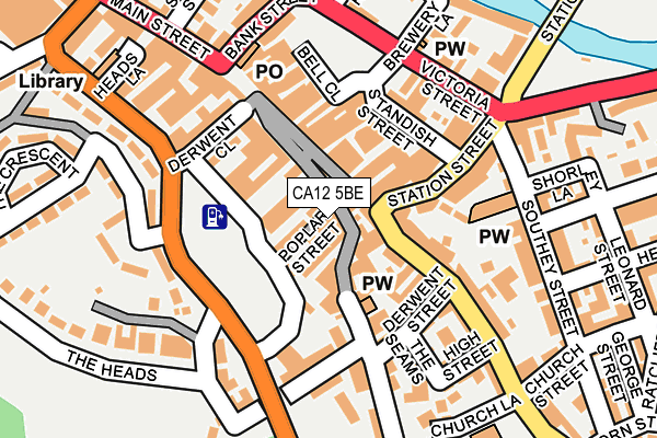 CA12 5BE map - OS OpenMap – Local (Ordnance Survey)