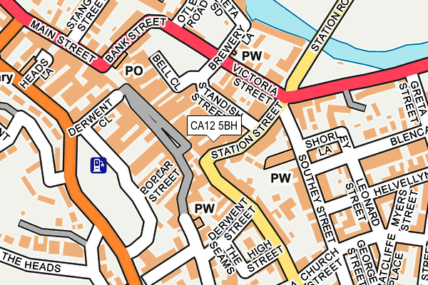 CA12 5BH map - OS OpenMap – Local (Ordnance Survey)