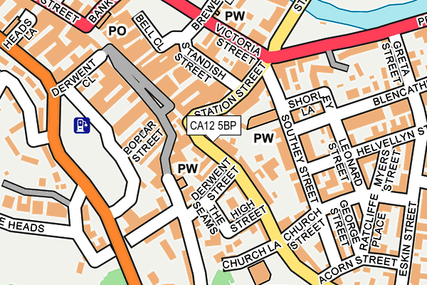 CA12 5BP map - OS OpenMap – Local (Ordnance Survey)