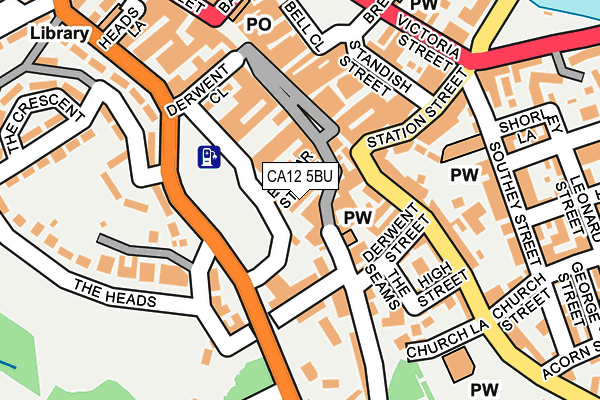 CA12 5BU map - OS OpenMap – Local (Ordnance Survey)