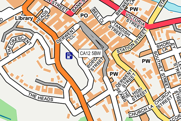 CA12 5BW map - OS OpenMap – Local (Ordnance Survey)