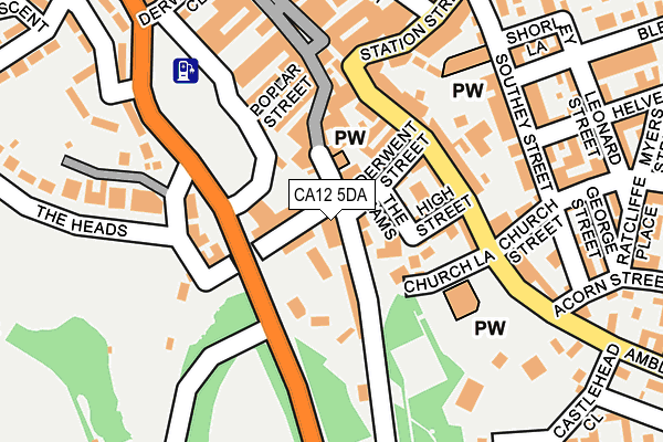 CA12 5DA map - OS OpenMap – Local (Ordnance Survey)