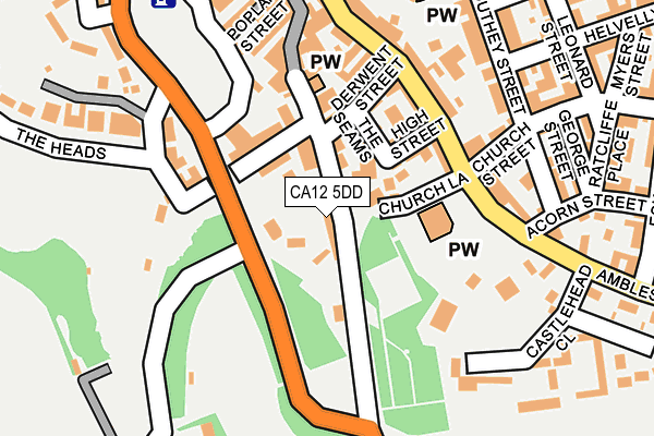CA12 5DD map - OS OpenMap – Local (Ordnance Survey)