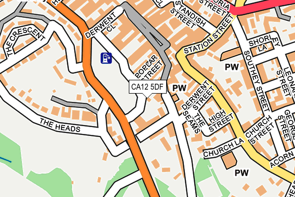 CA12 5DF map - OS OpenMap – Local (Ordnance Survey)