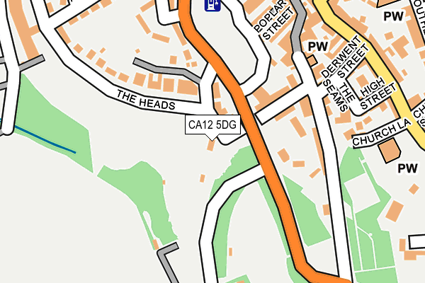 CA12 5DG map - OS OpenMap – Local (Ordnance Survey)