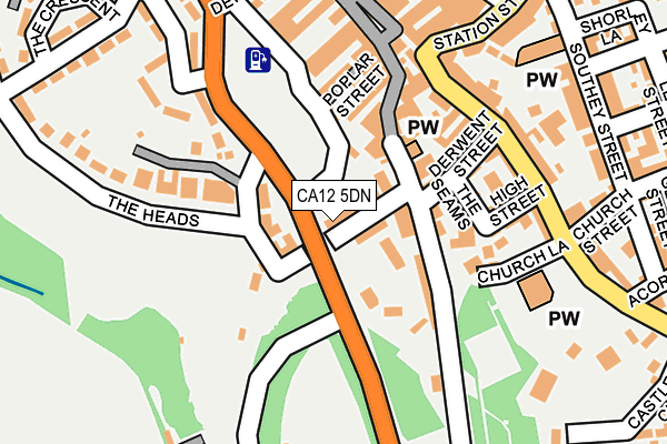 CA12 5DN map - OS OpenMap – Local (Ordnance Survey)