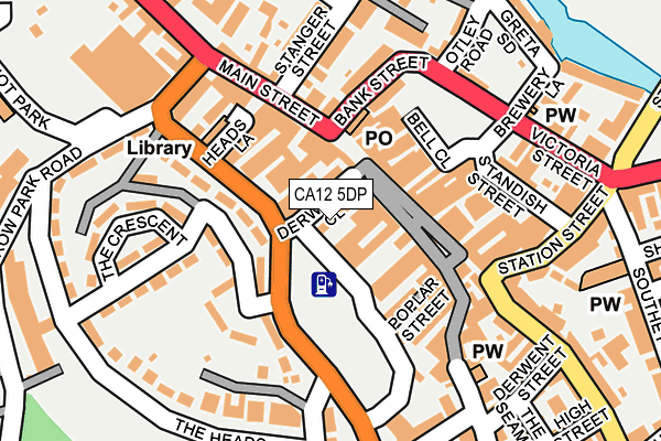 CA12 5DP map - OS OpenMap – Local (Ordnance Survey)