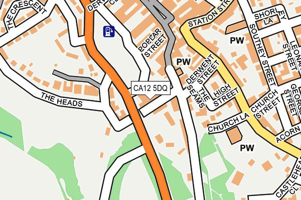 CA12 5DQ map - OS OpenMap – Local (Ordnance Survey)