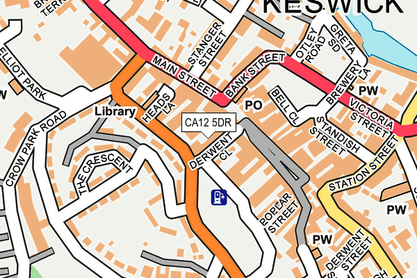 CA12 5DR map - OS OpenMap – Local (Ordnance Survey)