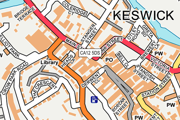 Map of THE BANK TAVERN (KESWICK) LIMITED at local scale
