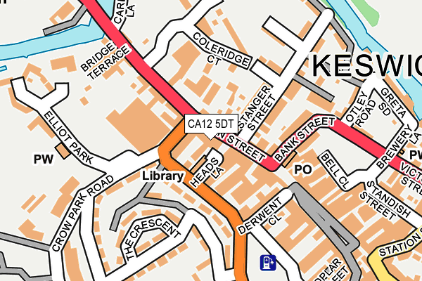 CA12 5DT map - OS OpenMap – Local (Ordnance Survey)