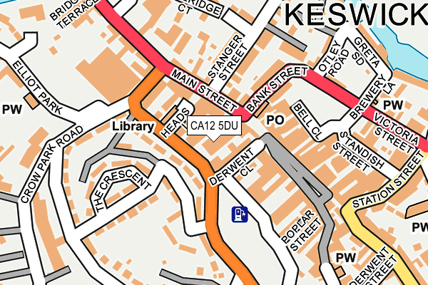 CA12 5DU map - OS OpenMap – Local (Ordnance Survey)