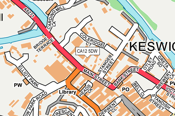 CA12 5DW map - OS OpenMap – Local (Ordnance Survey)