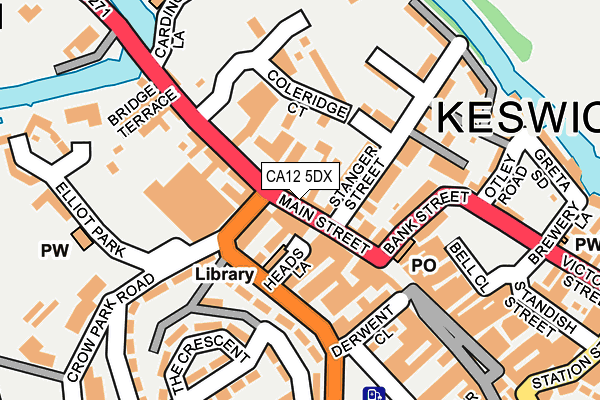 CA12 5DX map - OS OpenMap – Local (Ordnance Survey)