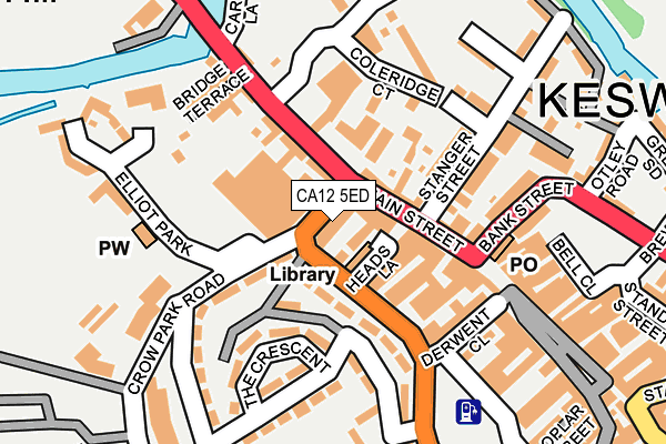 CA12 5ED map - OS OpenMap – Local (Ordnance Survey)