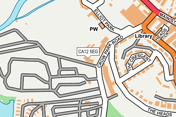 CA12 5EG map - OS OpenMap – Local (Ordnance Survey)