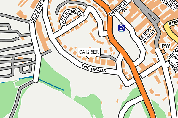 CA12 5ER map - OS OpenMap – Local (Ordnance Survey)