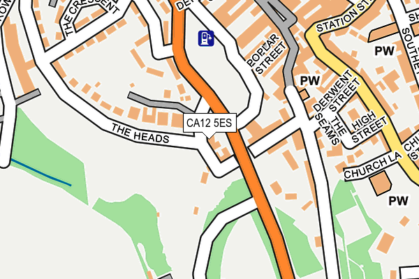 CA12 5ES map - OS OpenMap – Local (Ordnance Survey)