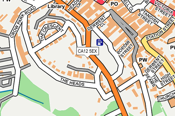 CA12 5EX map - OS OpenMap – Local (Ordnance Survey)