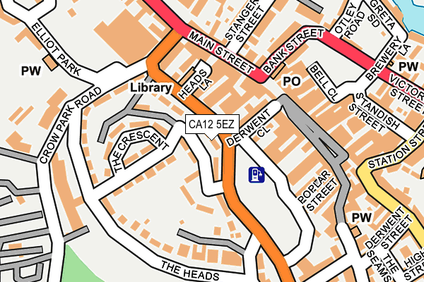 CA12 5EZ map - OS OpenMap – Local (Ordnance Survey)